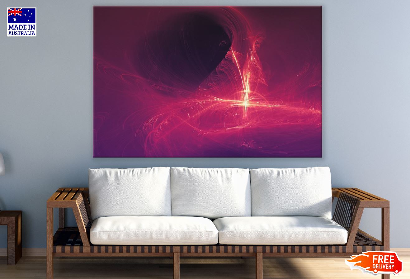 Red Digital Abstract Design Print 100% Australian Made