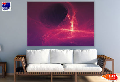 Red Digital Abstract Design Print 100% Australian Made