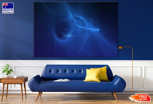 Blue Digital Abstract Design Print 100% Australian Made