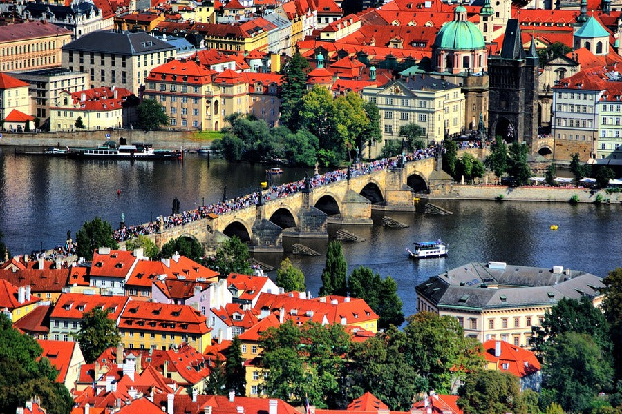 Charles Bridge & Cityscape Photograph Prague Print 100% Australian Made