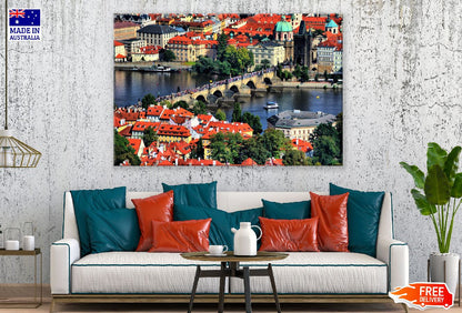 Charles Bridge & Cityscape Photograph Prague Print 100% Australian Made