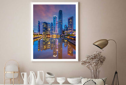 Downtown Singapore Skyline View Photograph Home Decor Premium Quality Poster Print Choose Your Sizes