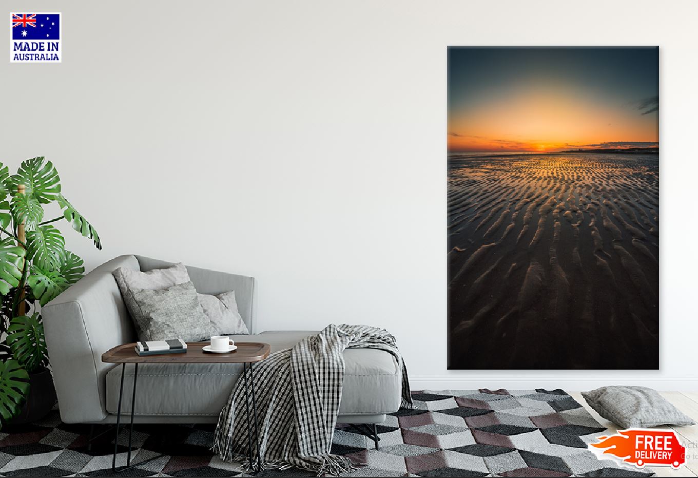 Mesmerizing Seascape Sunset View Photograph Print 100% Australian Made
