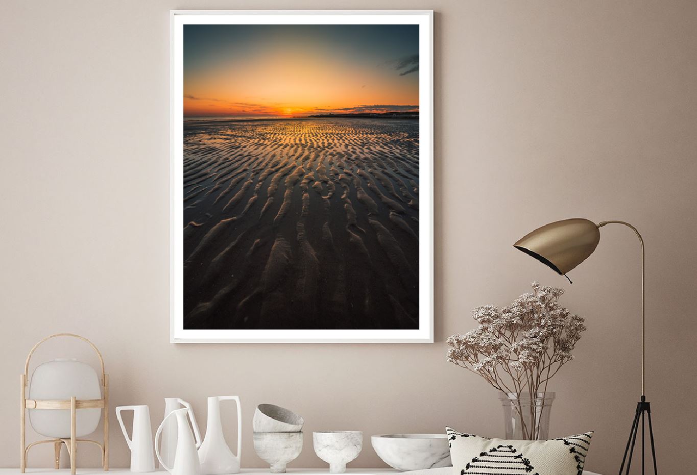 Mesmerizing Seascape Sunset View Photograph Home Decor Premium Quality Poster Print Choose Your Sizes