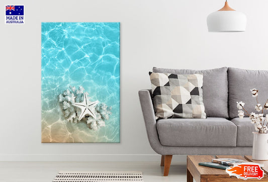 Starfish & Coral on Sea View Photograph Print 100% Australian Made