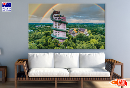 Dragon Temple Aerial View Print 100% Australian Made