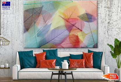 Colorful Transparent Leaves Print 100% Australian Made