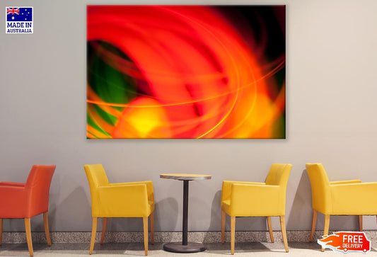Red Orange Digital Abstract Design Print 100% Australian Made