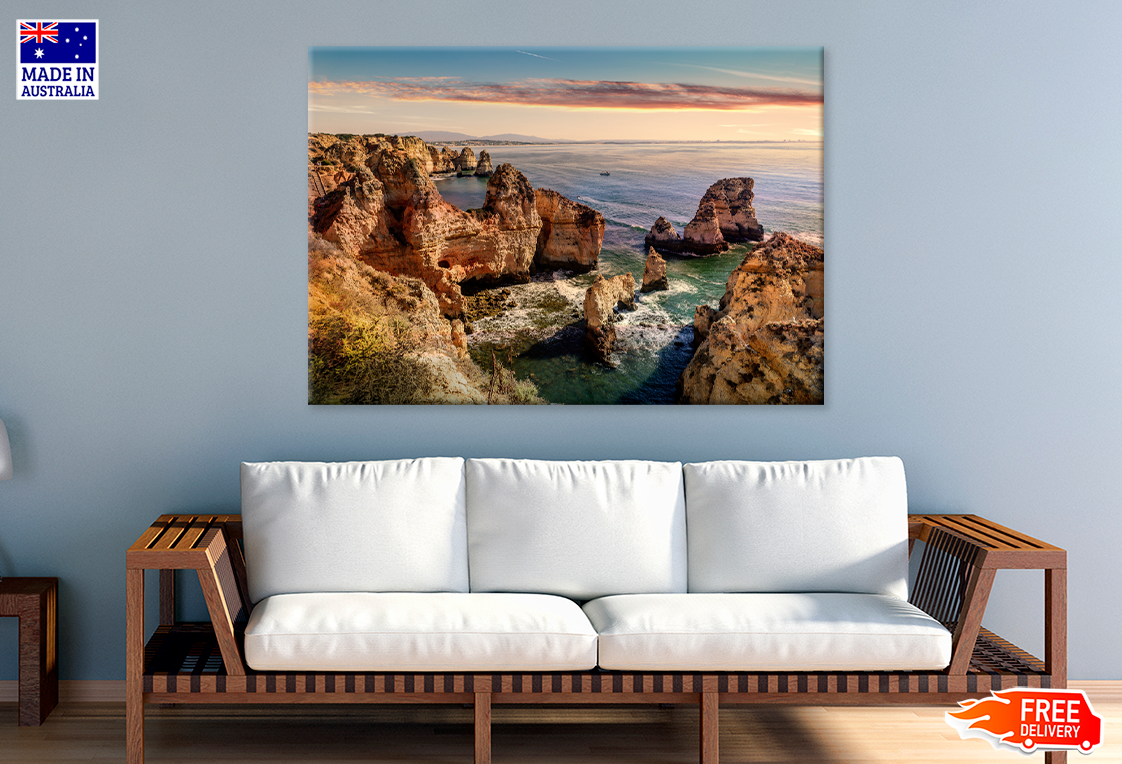 Rock On Sea & Sunset View Print 100% Australian Made