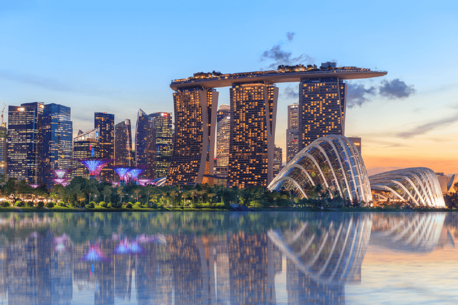 Singapore Greenhouse & Marina Bay Sand Hotel Print 100% Australian Made