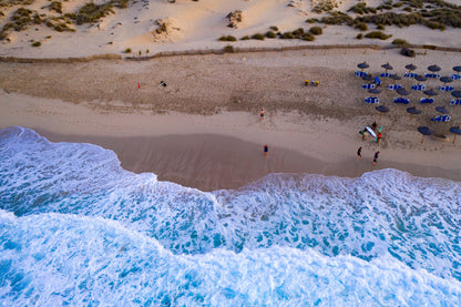 Beach of Cala Mesquida Aerial View Photograph Home Decor Premium Quality Poster Print Choose Your Sizes