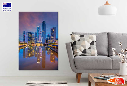 Downtown Singapore Skyline View Photograph Print 100% Australian Made