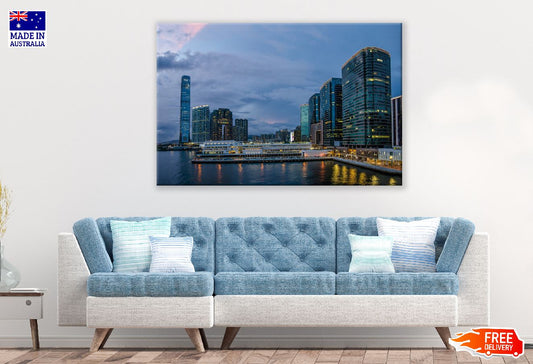 Hong Kong Pencakar Langit Night View Photograph Print 100% Australian Made