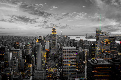 New York City Night in London B&W Photograph Print 100% Australian Made