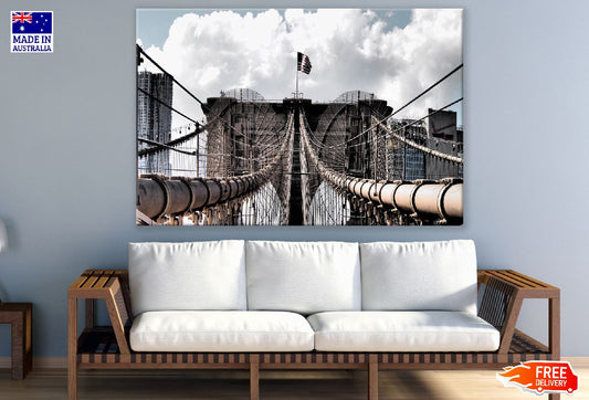 Brooklyn Bridge Aerial View Photograph USA Print 100% Australian Made