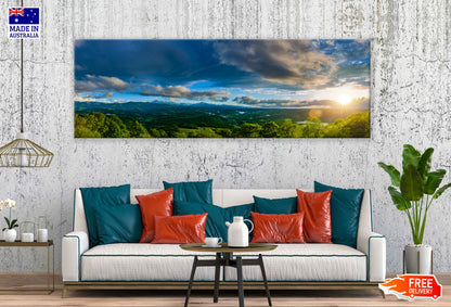 Panoramic Canvas French Pyrenees View Scenery Photograph High Quality 100% Australian Made Wall Canvas Print Ready to Hang