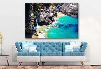 Bella Home Ocean Water From The Pacific Ocean City Print Canvas Ready to hang