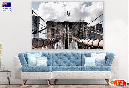 Brooklyn Bridge Aerial View Photograph USA Print 100% Australian Made