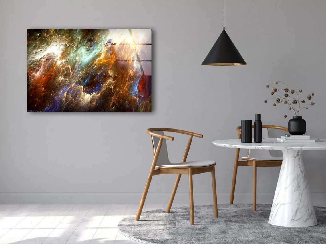 Colorful Abstract Design Acrylic Glass Print Tempered Glass Wall Art 100% Made in Australia Ready to Hang