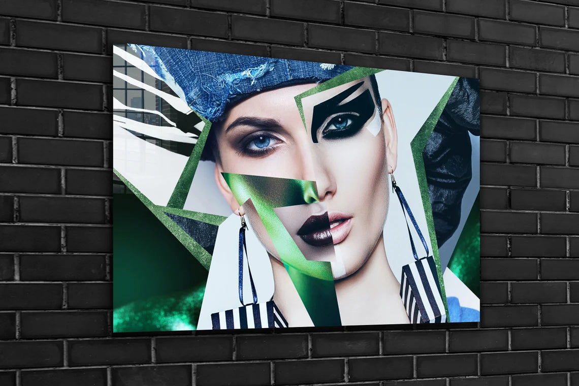 Abstract Woman 3D Art Print Tempered Glass Wall Art 100% Made in Australia Ready to Hang