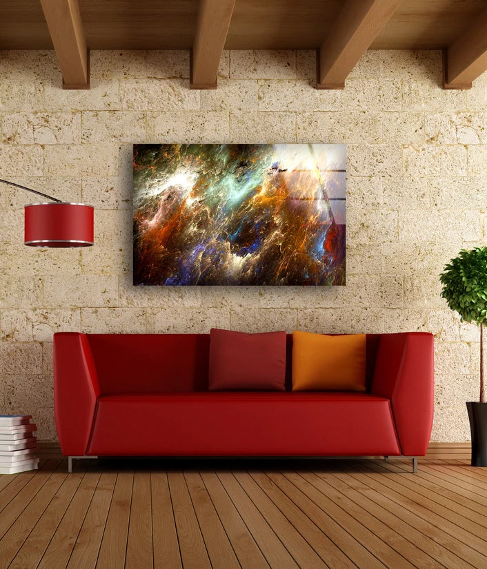 Colorful Abstract Design Acrylic Glass Print Tempered Glass Wall Art 100% Made in Australia Ready to Hang