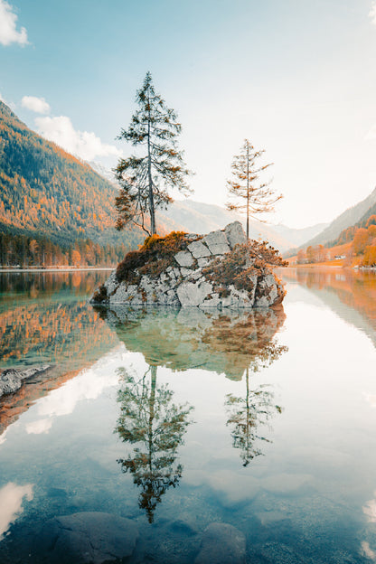 Lake Hintersee at Sunset Scenery Photograph Print 100% Australian Made