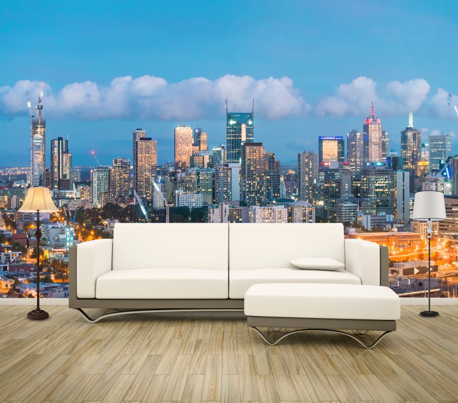 Wallpaper Murals Peel and Stick Removable City Sky View High Quality