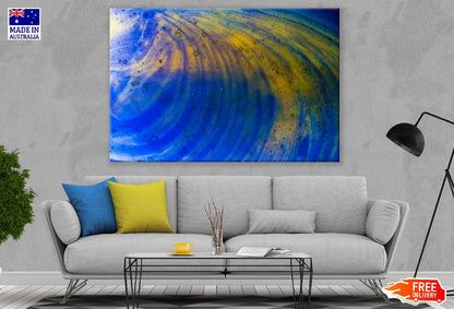 Blue & Yellow Abstract Design Print 100% Australian Made