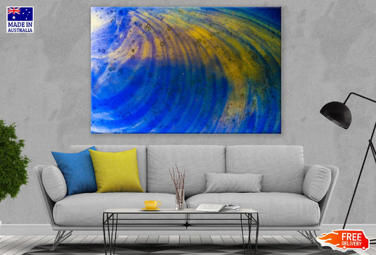 Blue & Yellow Abstract Design Print 100% Australian Made