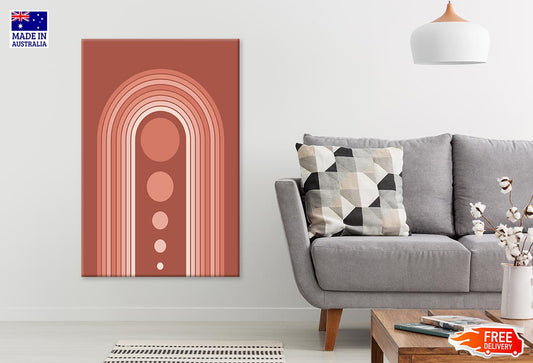 Orange & Pink Geometric Line Art Print 100% Australian Made