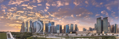 Panoramic Canvas Doha City Center View High Quality 100% Australian Made Wall Canvas Print Ready to Hang