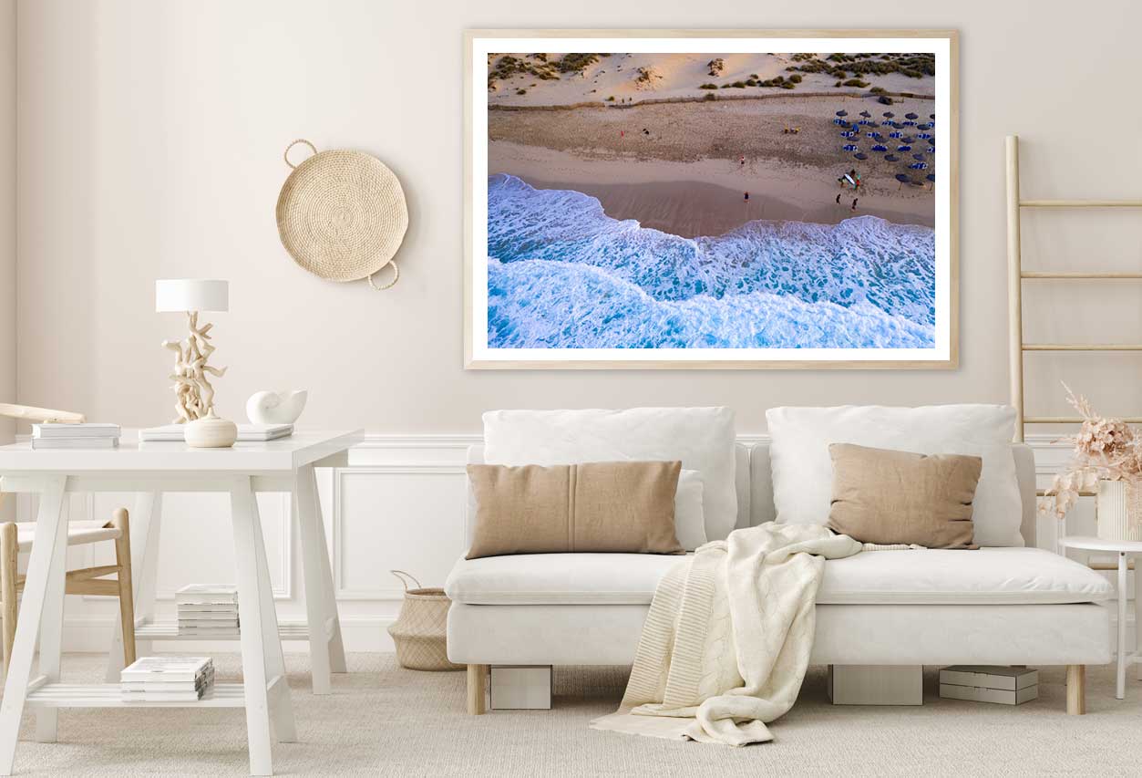 Beach of Cala Mesquida Aerial View Photograph Home Decor Premium Quality Poster Print Choose Your Sizes