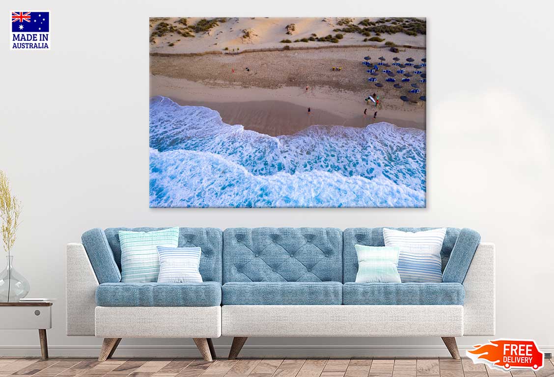 Beach of Cala Mesquida Aerial View Photograph Print 100% Australian Made