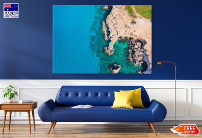 Beach & Cliffs Greco Aerial View Photograph Print 100% Australian Made