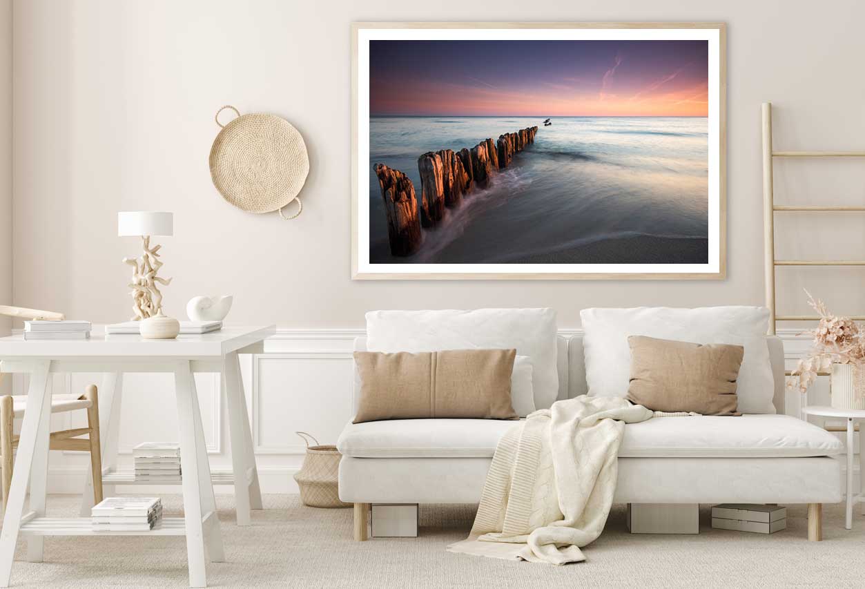 Baltic Sea Coast Sunset Scenery Photograph Home Decor Premium Quality Poster Print Choose Your Sizes