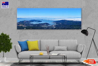 Panoramic Canvas San Francisco Bay & City View Photograph High Quality 100% Australian Made Wall Canvas Print Ready to Hang