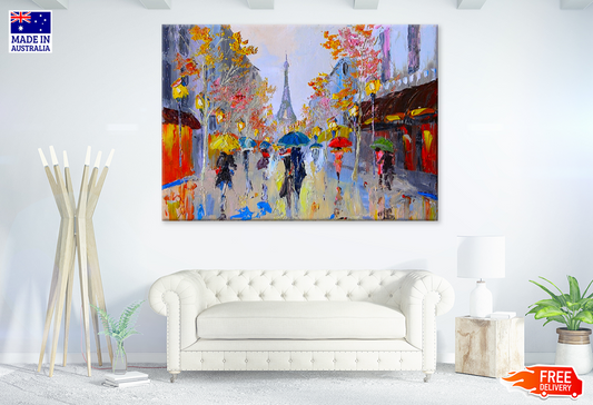 Eiffel Tower Oil Painting Art Photograph Print 100% Australian Made