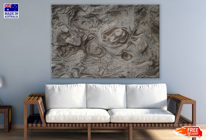 Silver & Brown Abstract Design Print 100% Australian Made
