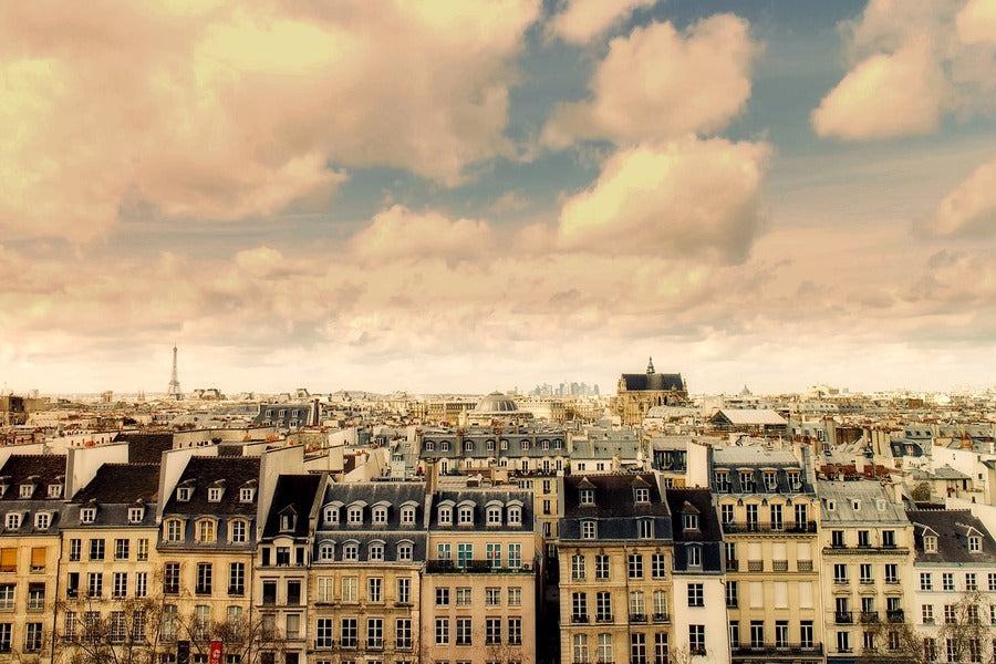 Aerial Skyline of Paris on City Center, Paris France Print 100% Australian Made