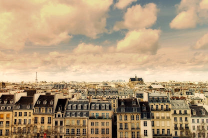 Aerial Skyline of Paris on City Center, Paris France Print 100% Australian Made