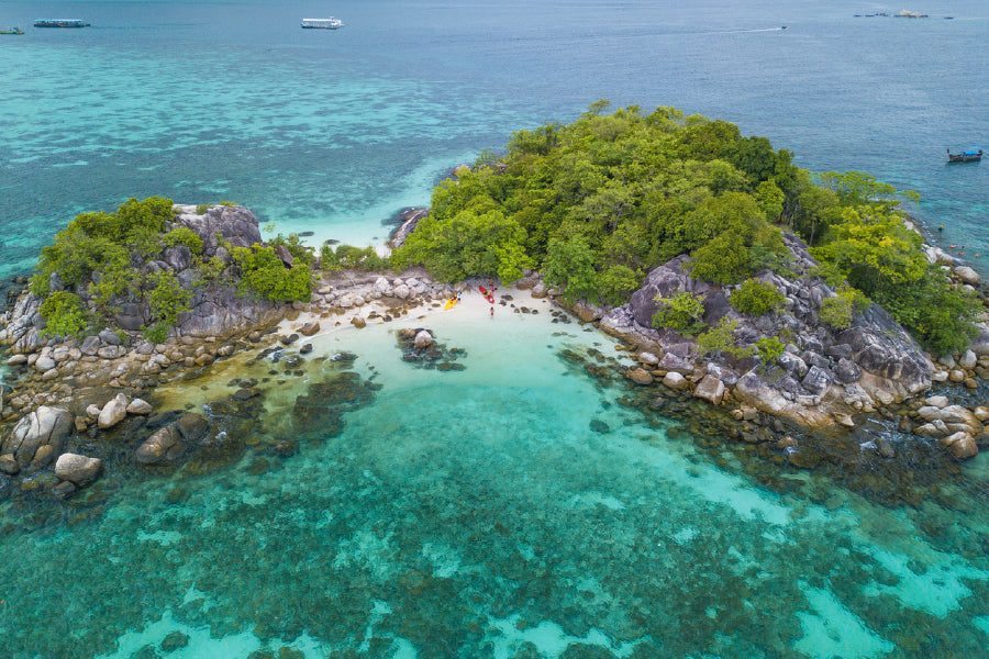 Aerial View Island & Andaman Sea Photograph Print 100% Australian Made