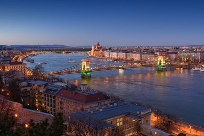 Budapest City Night View Photograph Hungary Print 100% Australian Made