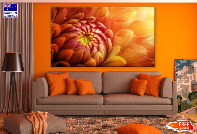 Colorful Chrysanthemum Flower Macro Print 100% Australian Made