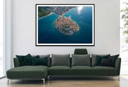 Old Town Adriatic Coast Aerial View Photograph Home Decor Premium Quality Poster Print Choose Your Sizes