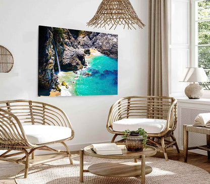 Bella Home Ocean Water From The Pacific Ocean City Print Canvas Ready to hang
