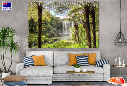 Waterfalls Surrounded by Trees Photograph Print 100% Australian Made