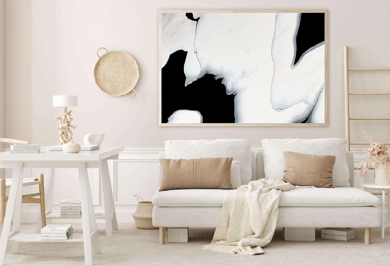 White Liquid Abstract Design Home Decor Premium Quality Poster Print Choose Your Sizes