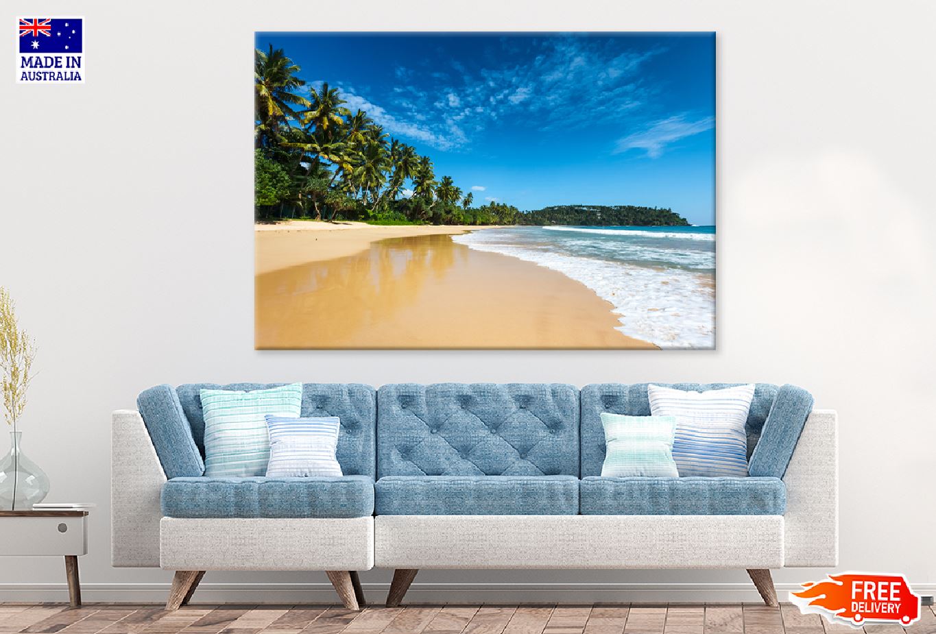 Paradise Idyllic Beach View Photograph Sri Lanka Print 100% Australian Made