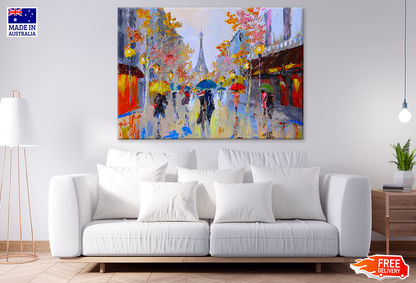 Eiffel Tower Oil Painting Art Photograph Print 100% Australian Made