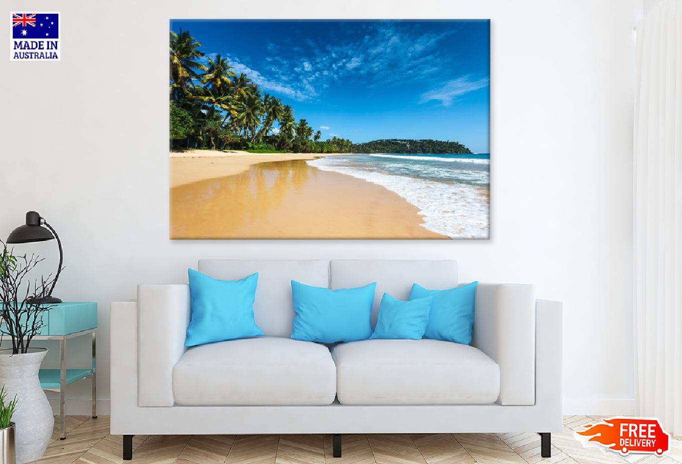 Paradise Idyllic Beach View Photograph Sri Lanka Print 100% Australian Made